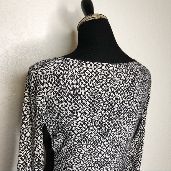 Lauren Ralph Lauren black white graphic print sheath dress size 8 - Picture 7 of 14